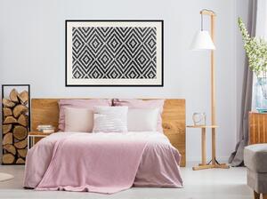 Inramad Poster / Tavla - Moving Pattern - 45x30 Guldram
