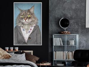 Inramad Poster / Tavla - Animal Alter Ego: Cat - 20x30 Svart ram