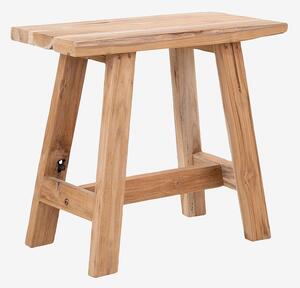 House Nordic - Bänk Barcelona, teak, 50x25xh45 cm - Brun - Bänkar - Från Homeroom
