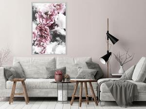 Inramad Poster / Tavla - Divine Flowers - 20x30 Guldram med passepartout