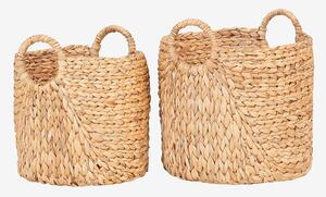 House Nordic - Rund korg Passo, 2-pack - Brun - Småförvaring - Från Homeroom