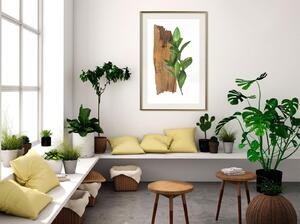 Inramad Poster / Tavla - Forest Bouquet - 20x30 Guldram med passepartout