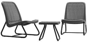 TecTake GmbH 405023 loungeset modica i konstrotting för 2 personer - grå