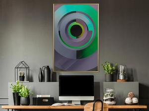 Inramad Poster / Tavla - Green Record - 20x30 Svart ram