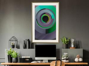 Inramad Poster / Tavla - Green Record - 40x60 Svart ram