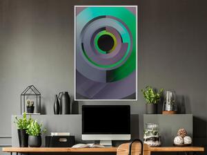 Inramad Poster / Tavla - Green Record - 20x30 Guldram