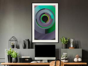 Inramad Poster / Tavla - Green Record - 20x30 Guldram