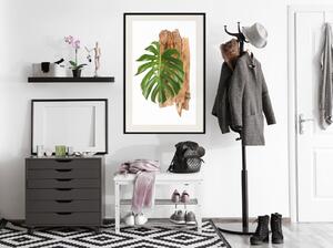 Inramad Poster / Tavla - Leafy Etude - 20x30 Guldram