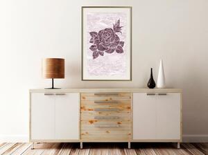 Inramad Poster / Tavla - Monochromatic Rose - 20x30 Guldram