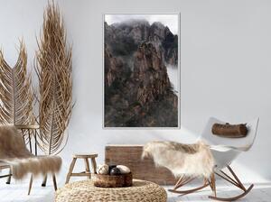 Inramad Poster / Tavla - Mountain Ridge - 20x30 Svart ram med passepartout