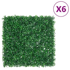 Konstväxt växtvägg 6 st grön 50x50 cm