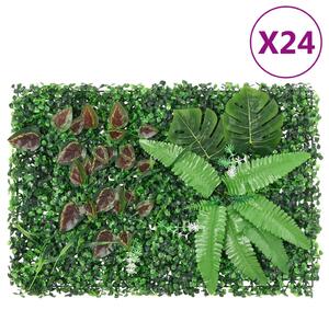 Konstväxt växtvägg 24 st grön 40x60 cm