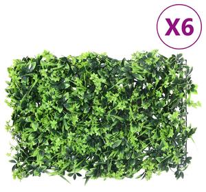 Konstväxt växtvägg 6 st grön 40x60 cm