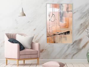 Inramad Poster / Tavla - Pastel Abstraction - 20x30 Guldram