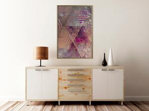 Inramad Poster / Tavla - Pink Patchwork II - 40x60 Vit ram
