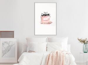 Inramad Poster / Tavla - Pink Scent - 30x45 Vit ram med passepartout