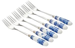 Dessertgaffel Blue Italian 6-pack