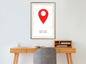 Inramad Poster / Tavla - The Best Location - 20x30 Svart ram