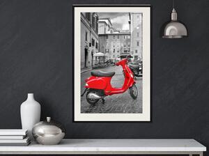 Inramad Poster / Tavla - The Most Beautiful Scooter - 20x30 Vit ram med passepartout