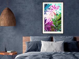 Inramad Poster / Tavla - Vibrant Jungle - 30x45 Guldram