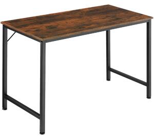 Tectake 404461 skrivbord jenkins - industriellt mörkt trä, 120 cm