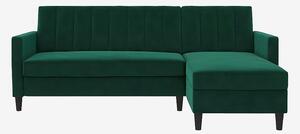 Dorel Home - Bäddsoffa 3-sits med schäslong Celine - Grön - Bäddsoffor - Från Homeroom