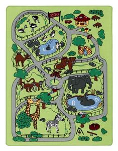 4Living - Barnmatta Zoo 133 x 175 cm Grön
