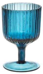 Fanni K Dricksglas i blått räfflat glas 200 ml