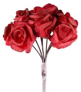 4Living Konstgjord bukett med röda rosor - 23 cm