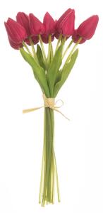 4Living Konstgjord växt - Tulpanbukett 33 cm - Mörkrosa