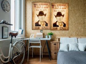 Inramad Poster / Tavla - Long Time Ago in the Wild West - 40x60 Svart ram med passepartout