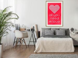 Inramad Poster / Tavla - Love Everywhere - 40x60 Svart ram