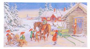 Winteria Jultryck i papper 26 x 47,5 cm - Jul i byn