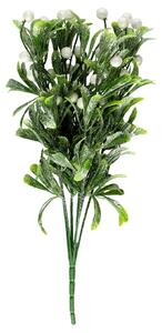 Winteria Konstgjord frostig grön kvist med bär 43 cm