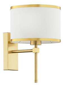 Argon 8033 - Vägglampa ABBANO 1xE27/15W/230V mässing/vit