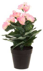 4Living Konstgjord Begonia 28 cm - Rosa