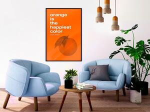 Inramad Poster / Tavla - Orange Colour - 20x30 Guldram med passepartout