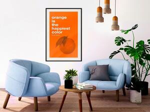 Inramad Poster / Tavla - Orange Colour - 40x60 Svart ram
