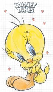 Looney Tunes Handduk 30x50cm Vit/Gul