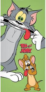 Tom & Jerry Badlakan/Handduk 70 x 140 cm Grön