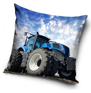 Carbotex Blå traktor - Kuddfodral 40x40cm