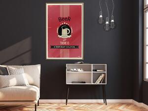 Inramad Poster / Tavla - Temporary Solution - 20x30 Svart ram