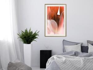 Inramad Poster / Tavla - Tulip Petals - 30x45 Svart ram med passepartout