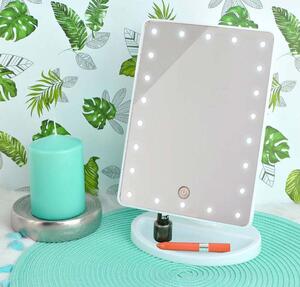 Iso Trade Spegel med 22 LED-lampor - Vit
