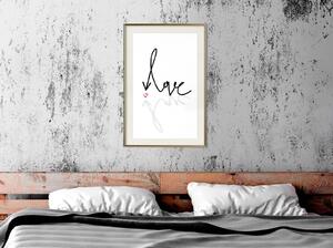 Inramad Poster / Tavla - Where is the Love? - 40x60 Guldram