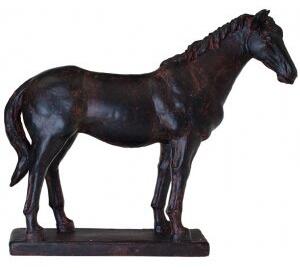 Statue Horse Commander - Svart