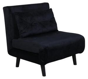 VICKY Bäddsoffa / Fåtölj Sammet - Svart