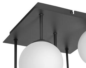 Modern taklampa svart med opalglas 5-light - Aten
