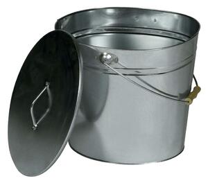 Askhink med lock 15 l skinande krom