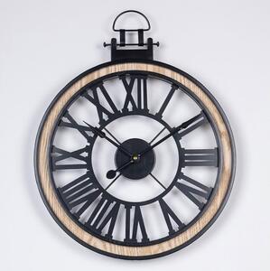 Väggklocka 1xAA diameter 40 cm svart/grädde